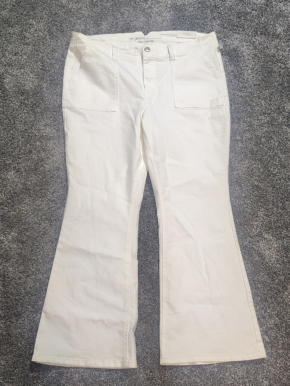 Maurices White Boot Cut Flare Jeans